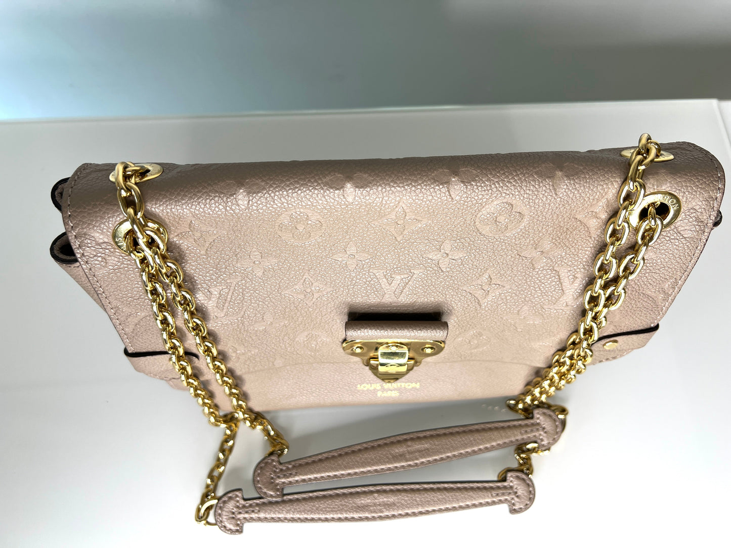 Louis Vuitton Pre-Loved Vavin PM beige Empreinte Leather Shoulder Bag