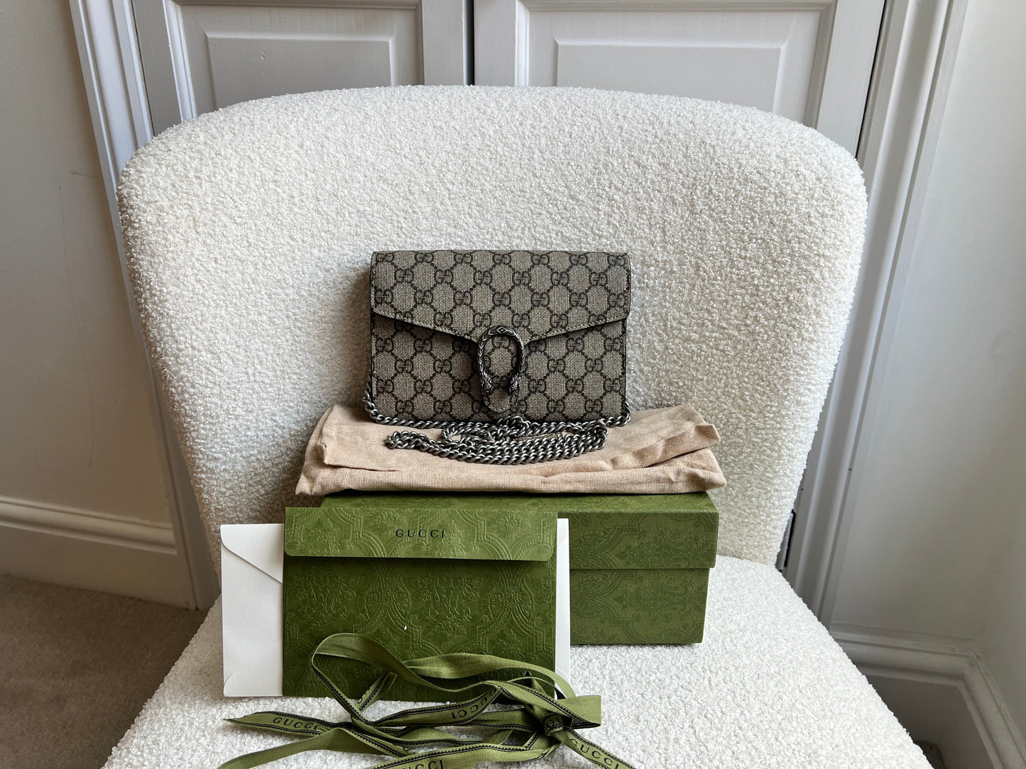 Gucci Dionysus GG Supreme Chain Wallet (RRP £1250)