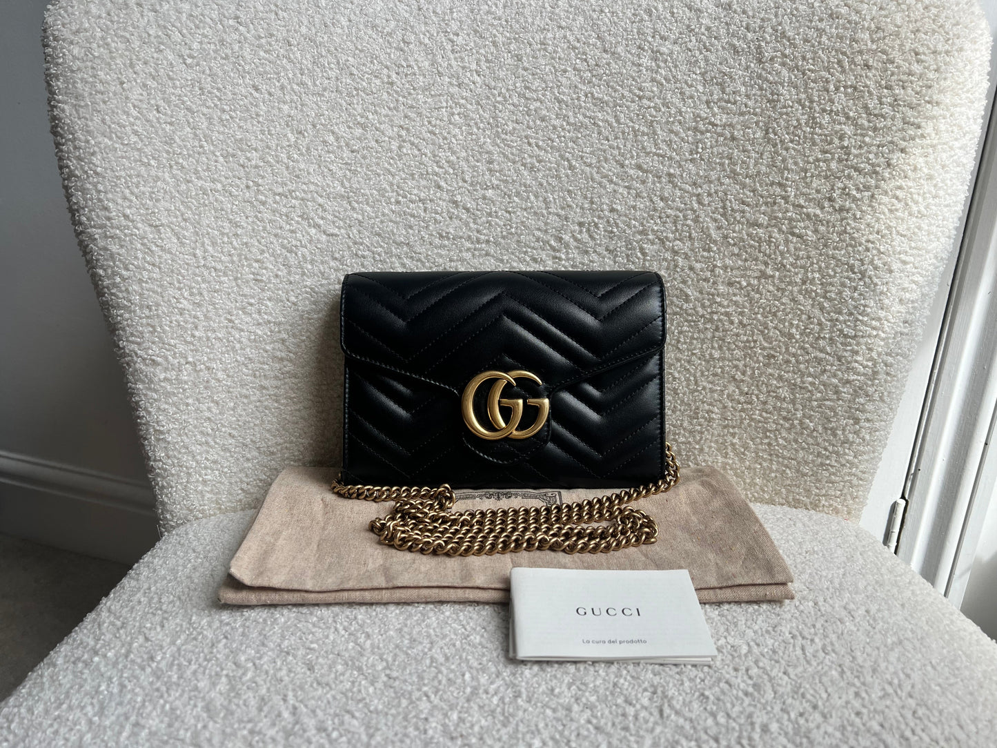 Gucci Black GG Marmont Matelasse Mini Bag (RRP £1320)