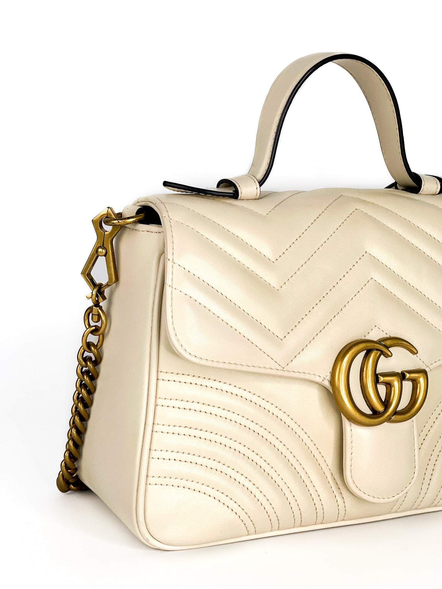 Gucci GG Marmont Matelasse Leather Top Handle Satchel