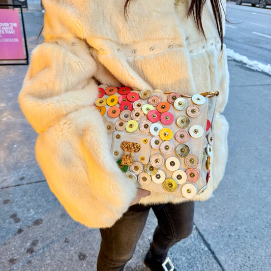 LOUIS VUITTON  Polka Dot Fleurs Viviane Bag