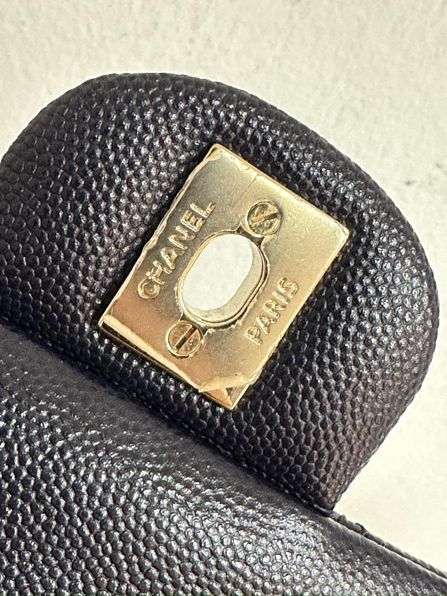 Chanel Medium Classic Caviar Double Flap Navy Blue Bag LSHW  2021year Microchip