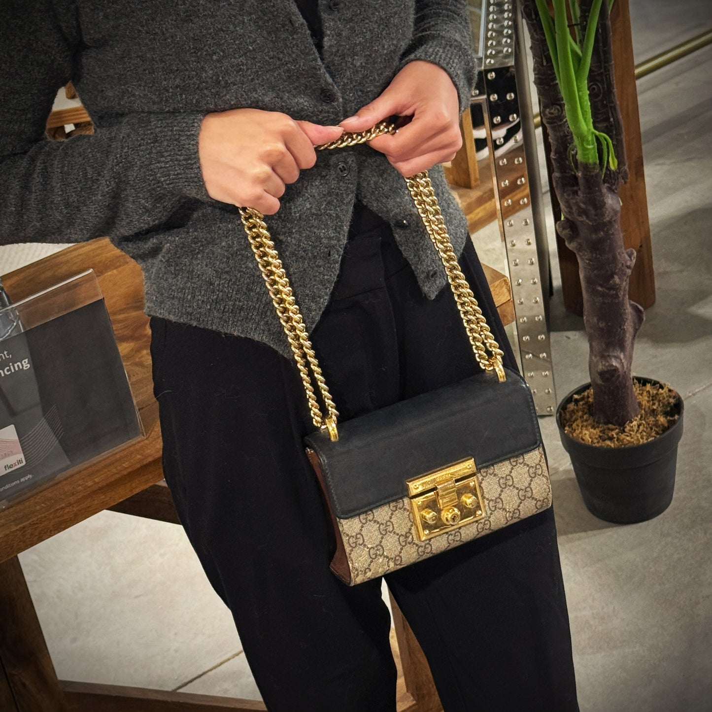 Gucci GG Supreme Small Padlock Shoulder Bag TWS