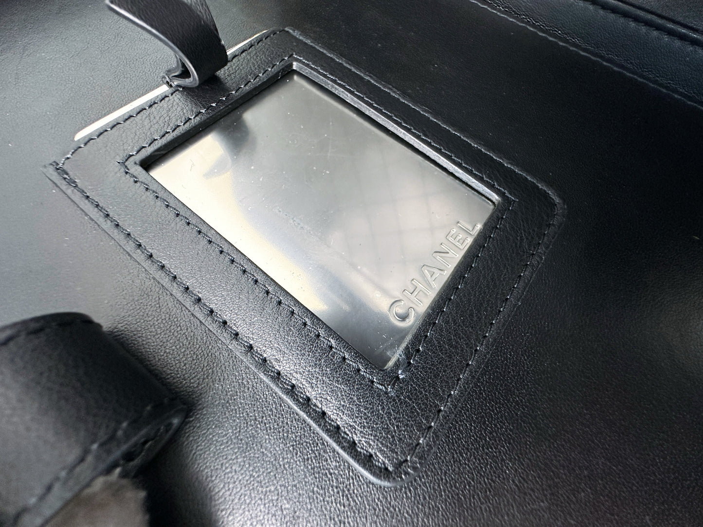 Chanel Filigree Large Black Vanity Case Bag in Caviar Leather GHW