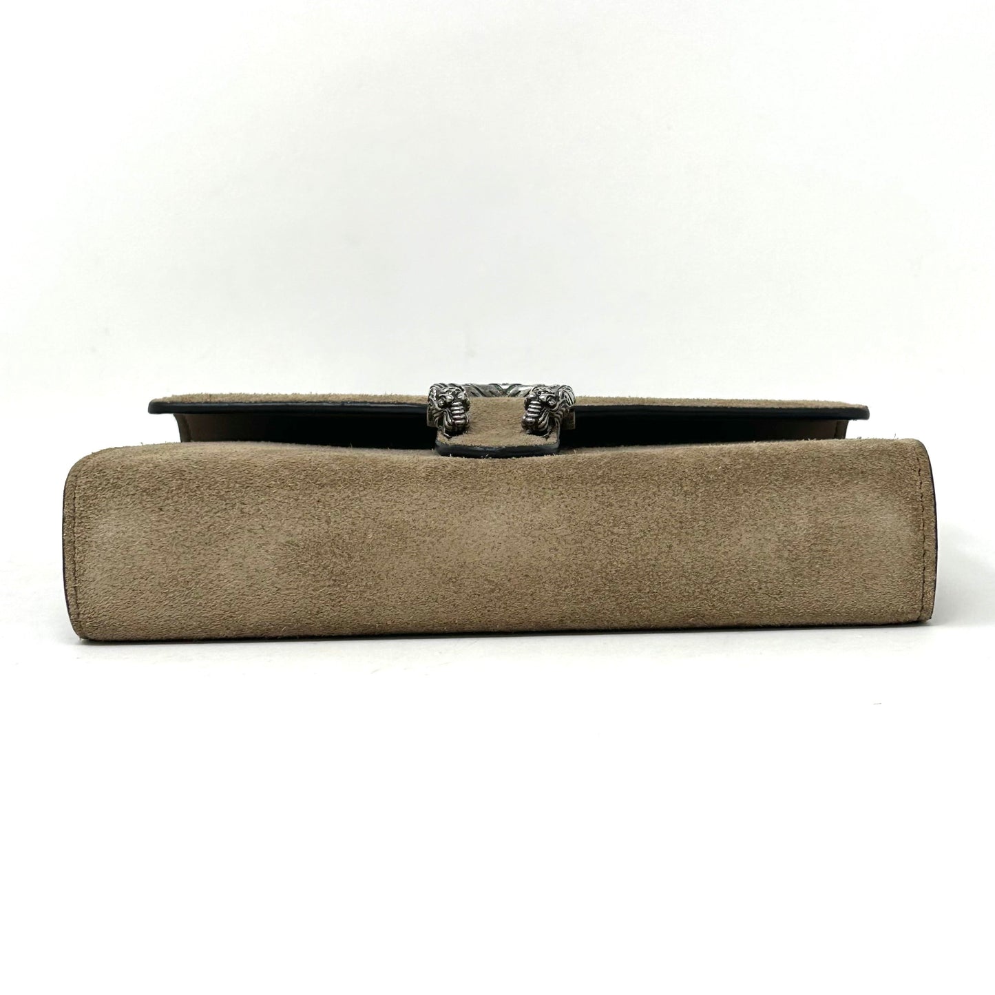 Gucci Dionysus Taupe Suede Chain Wallet Handbag
