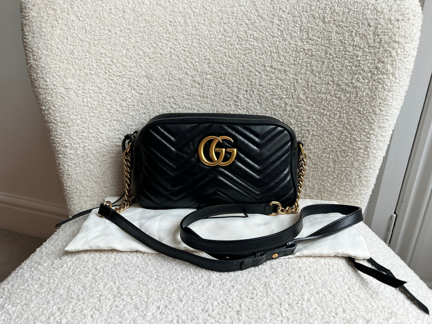 Gucci GG Black Marmont Small Shoulder Bag (RRP £1440)