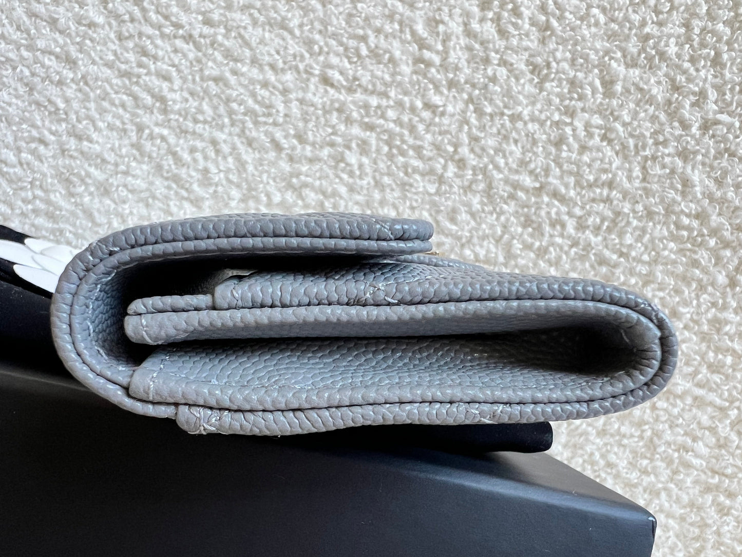 Chanel Grey Caviar Card Holder with Pale Gold Hardware (RRP £520)