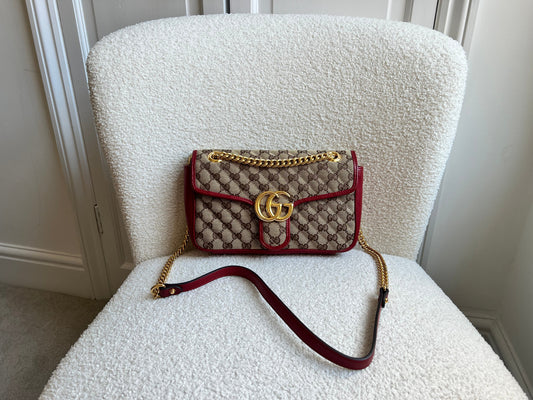 Gucci GG Beige Marmont Small Shoulder Bag (RRP £1,570)