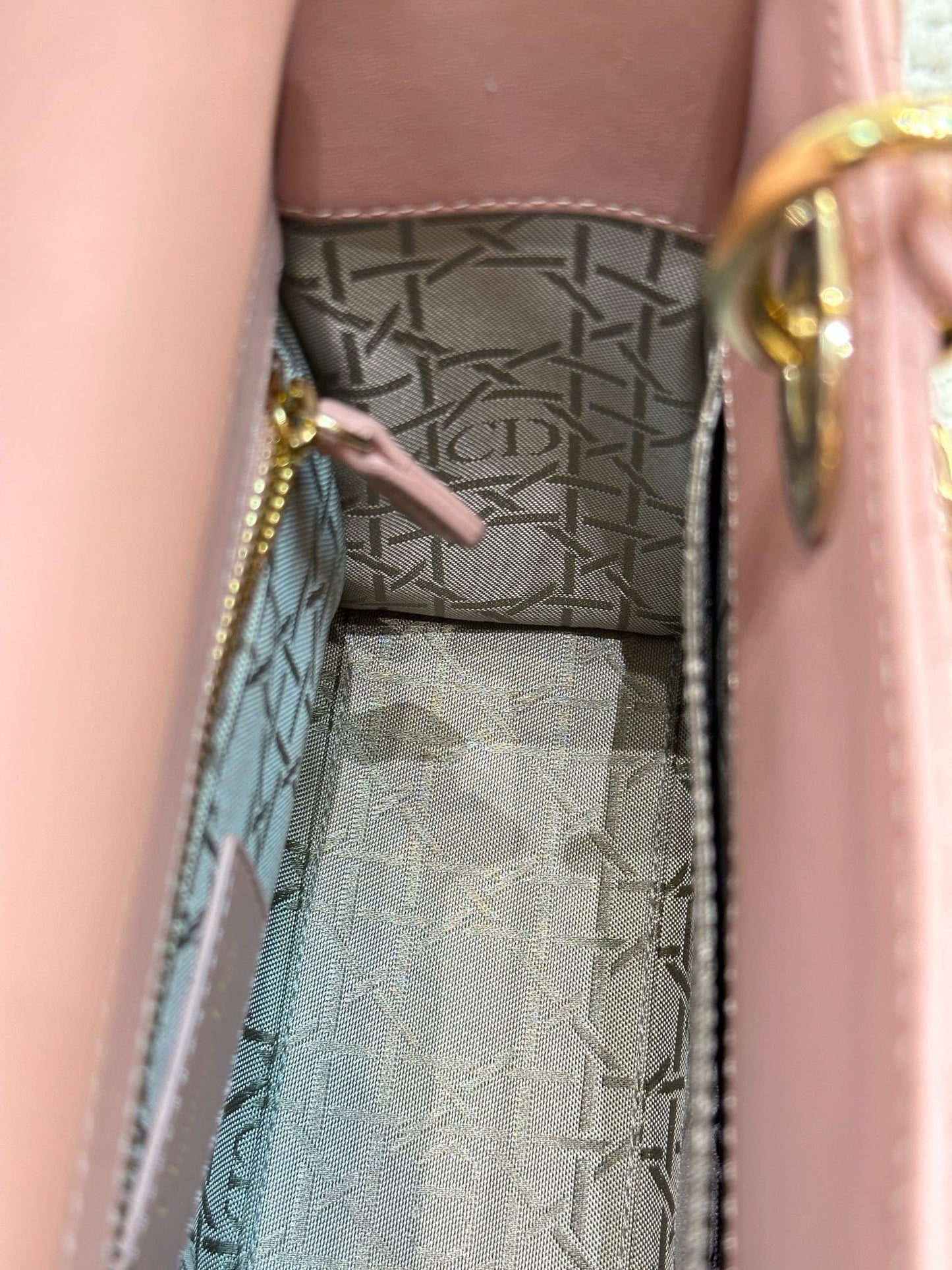 Christian Dior Small Lambskin Cannage My ABC Dior Lady Dior Pink