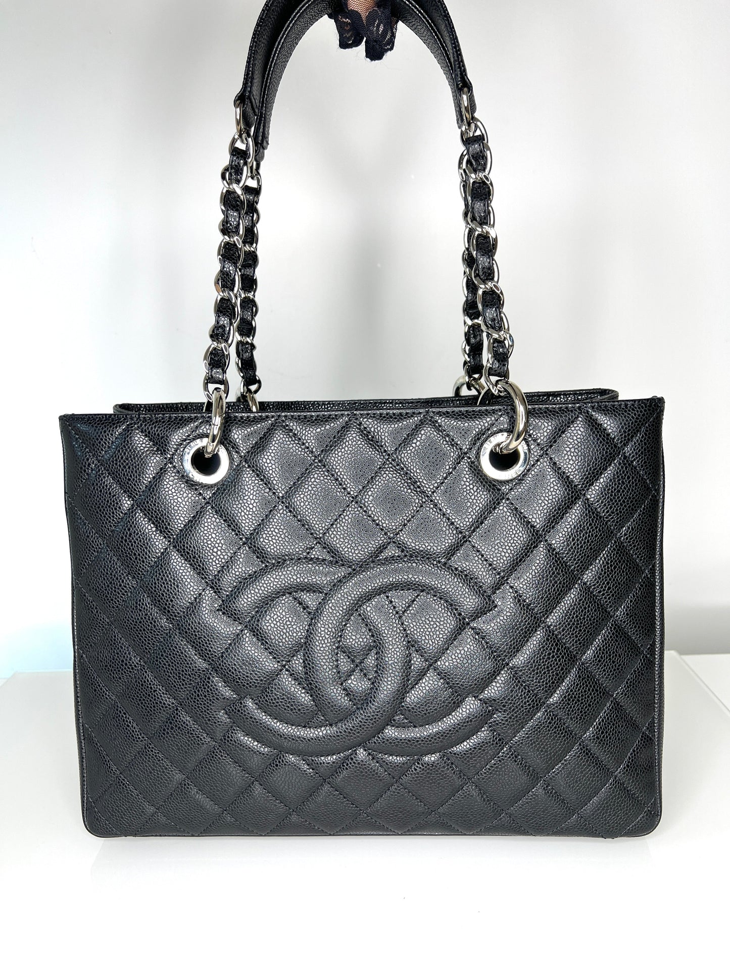 Chanel Large GST Black Caviar Leather Shopping Shoulder Bag