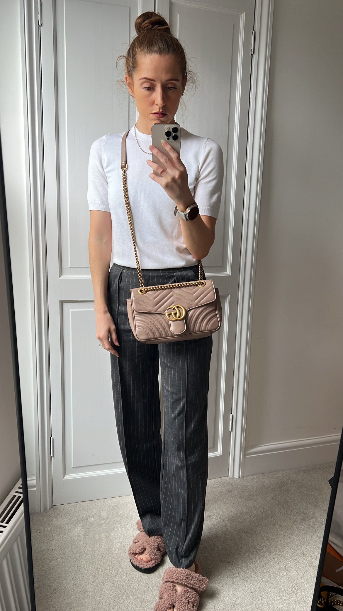 Gucci GG Dusty Pink Marmont Small Shoulder Bag (RRP £2070)