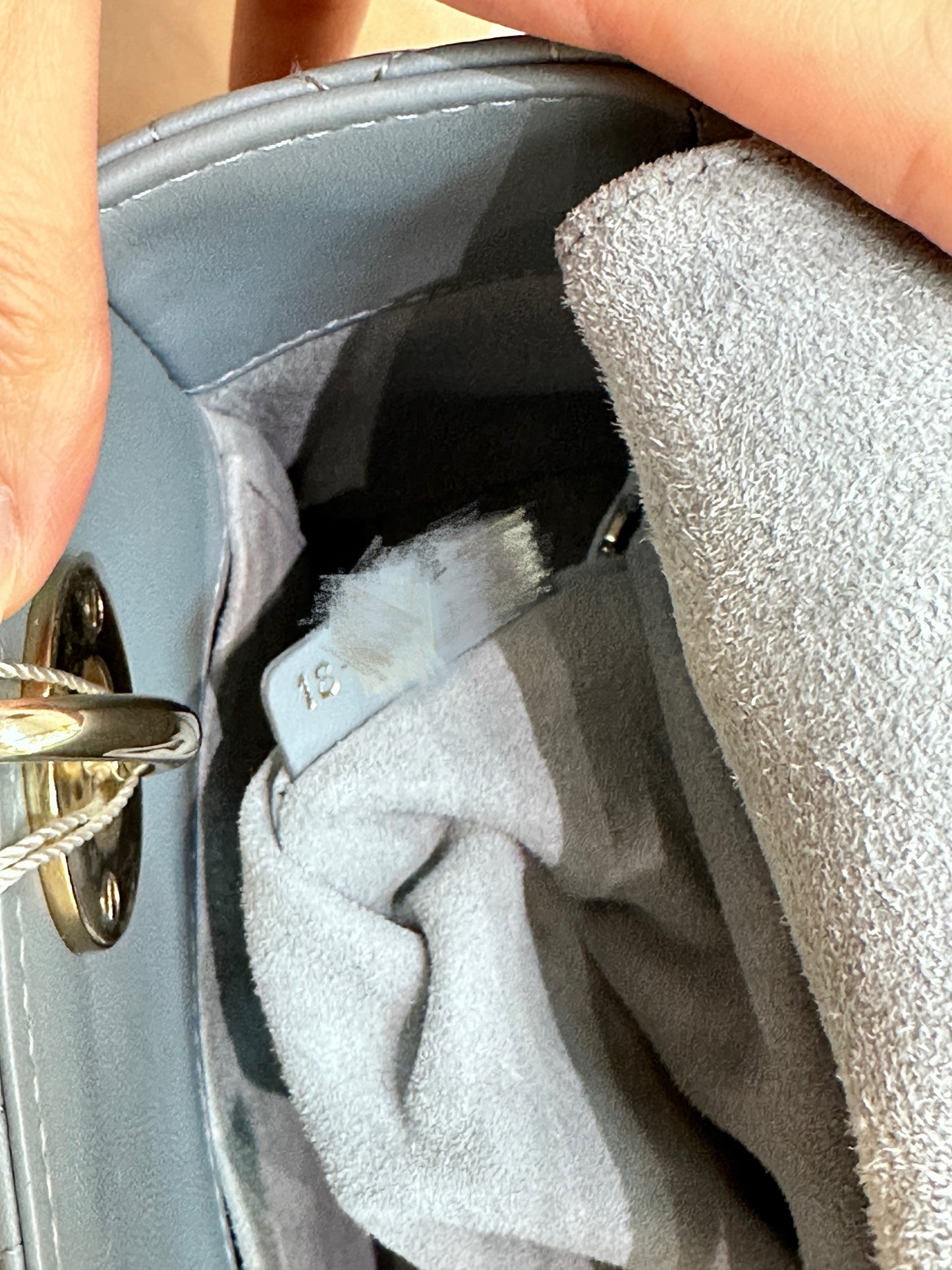 Small Lady Dior My ABC Dior Cannage Lambskin Sky Blue