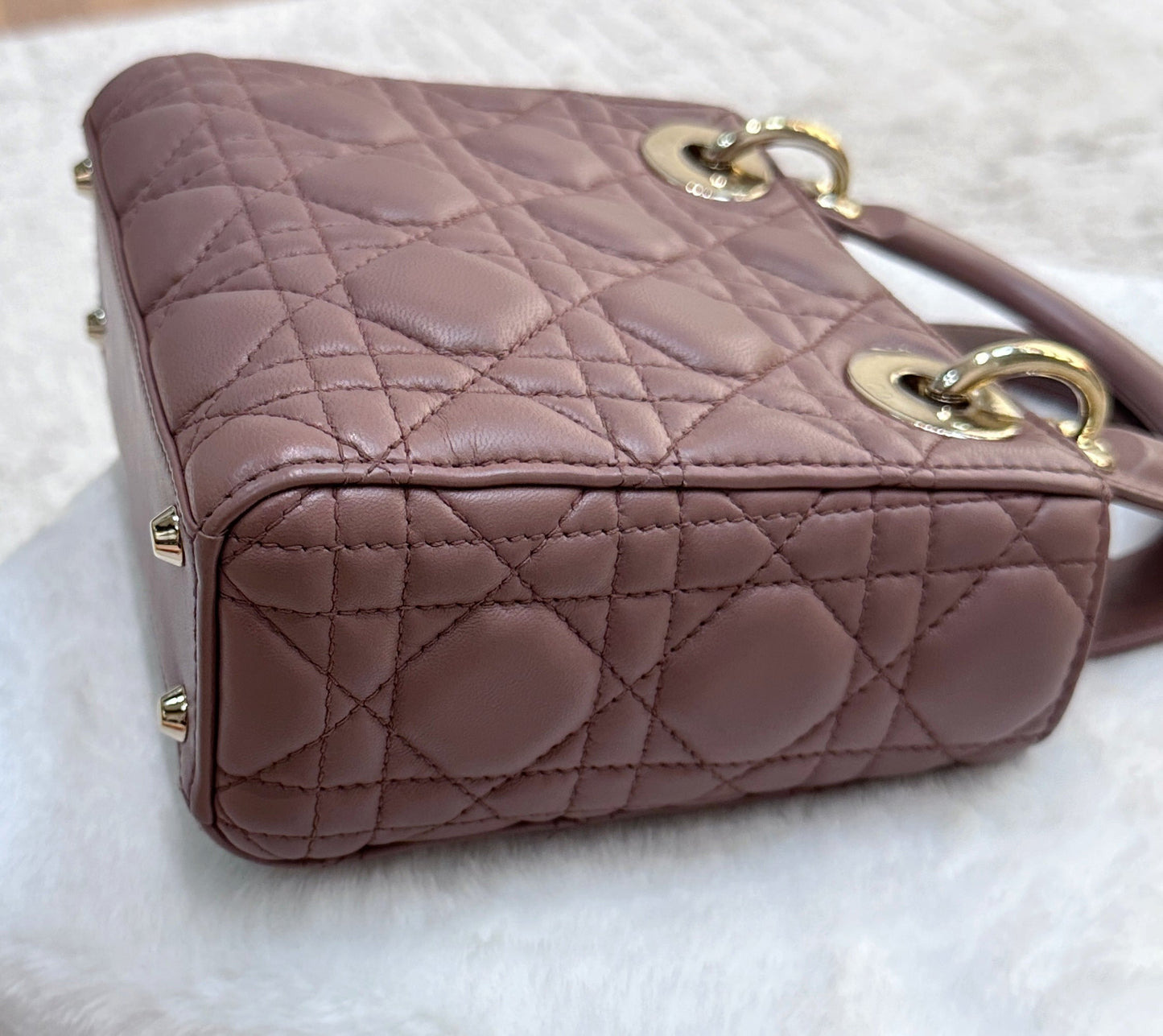 Mini Lady Dior Bag Blush Cannage Lambskin