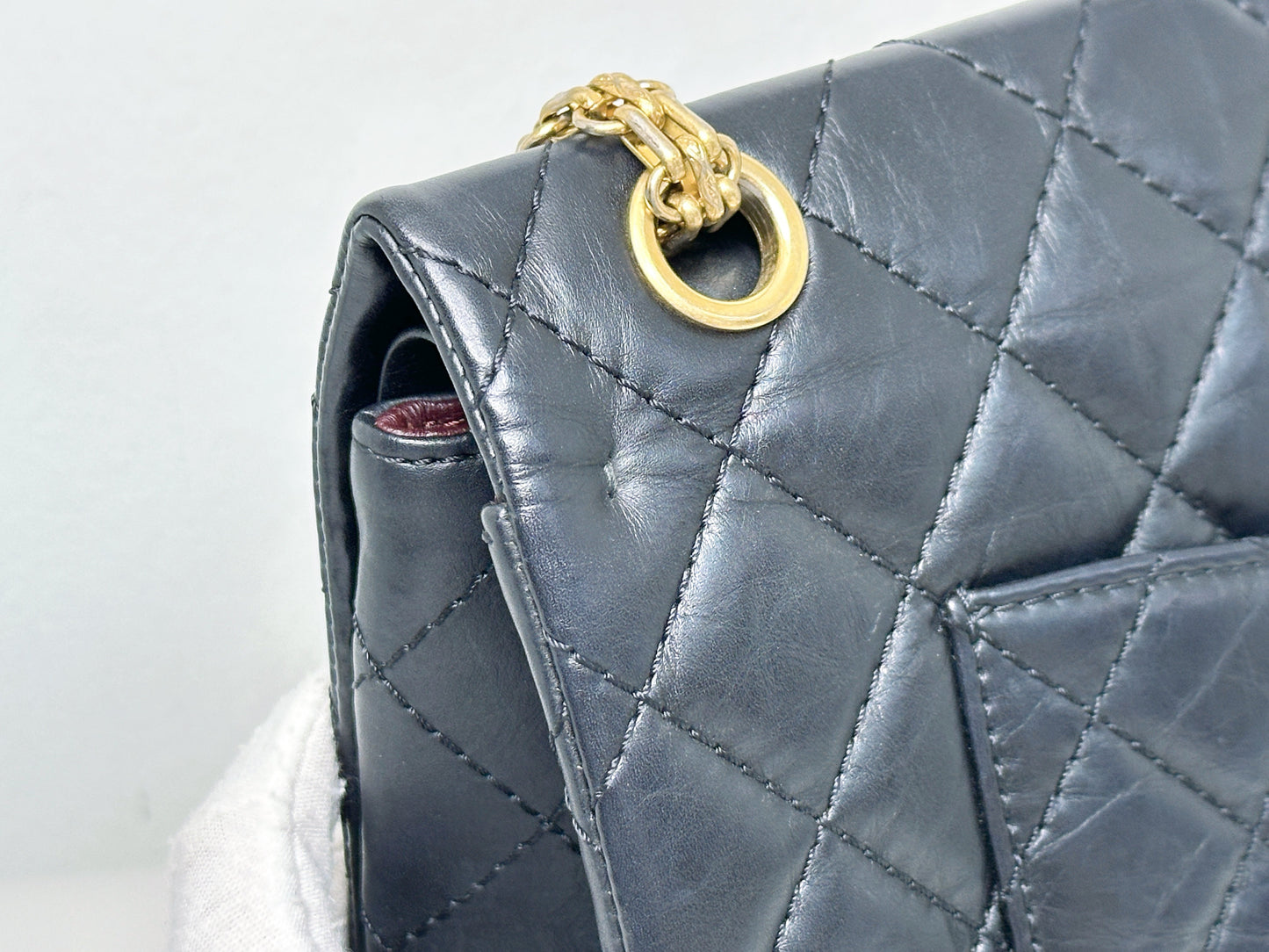 Chanel Marine Quilted Aged Calfskin 2.55 Reissue 226 Flap Bag