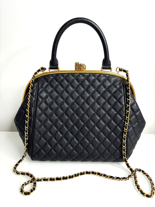 Chanel Paris in Rome Colosseum Lock Bowling Shoulder Bag