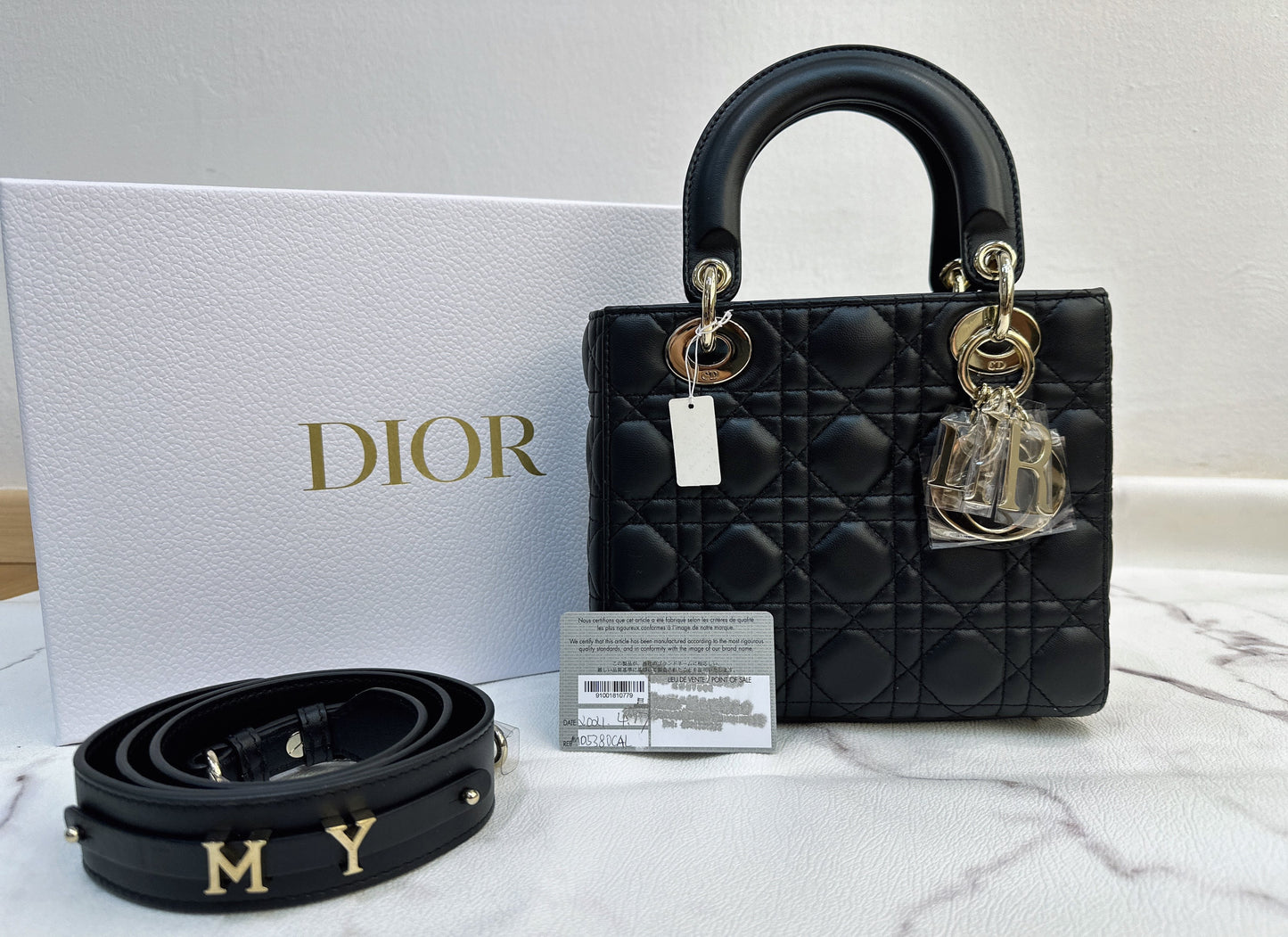 Small Lady Dior My ABCDior Bag Black Cannage Lambskin