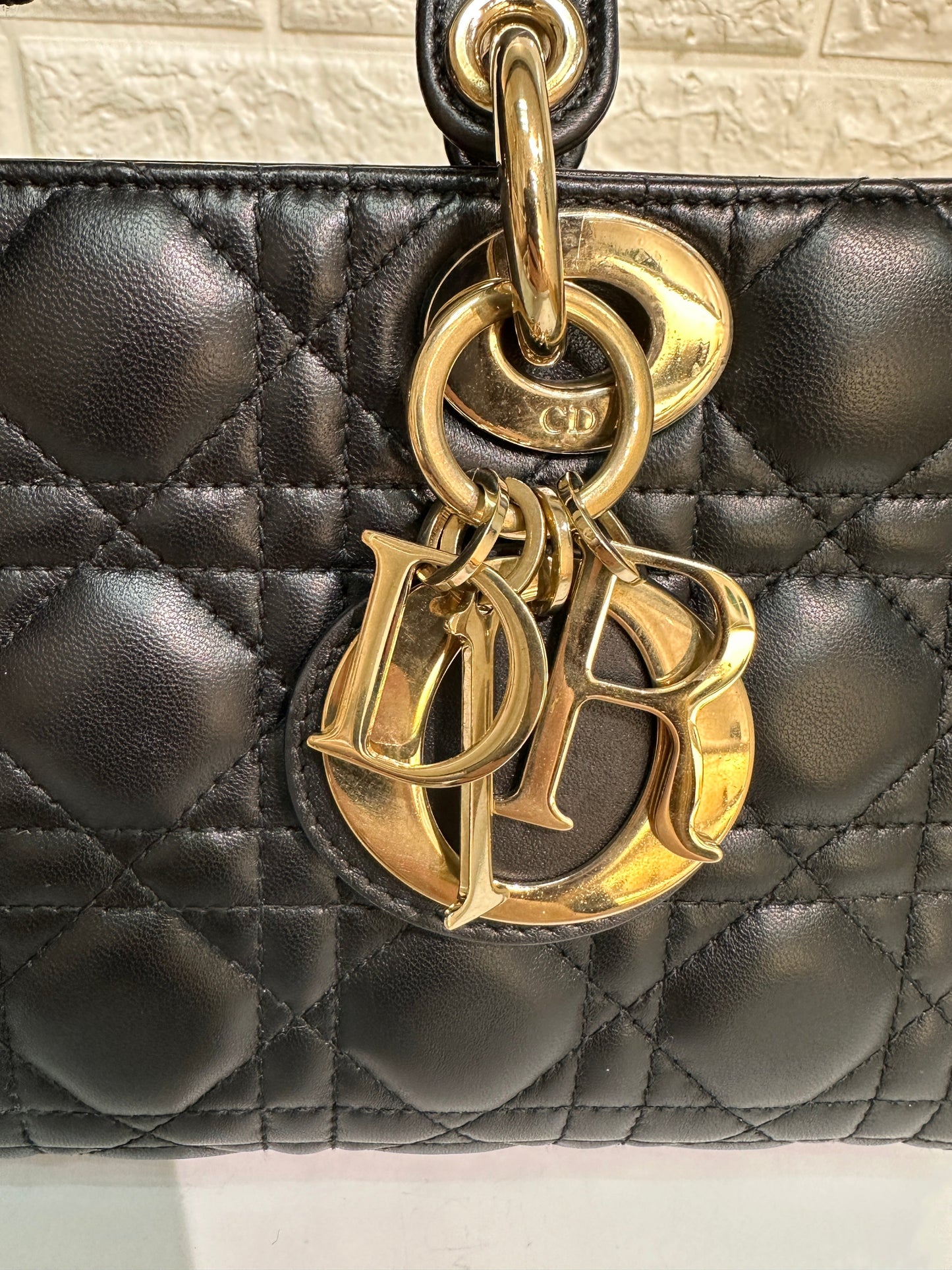 Dior Medium Lady D-Joy Bag Black Cannage Lambskin