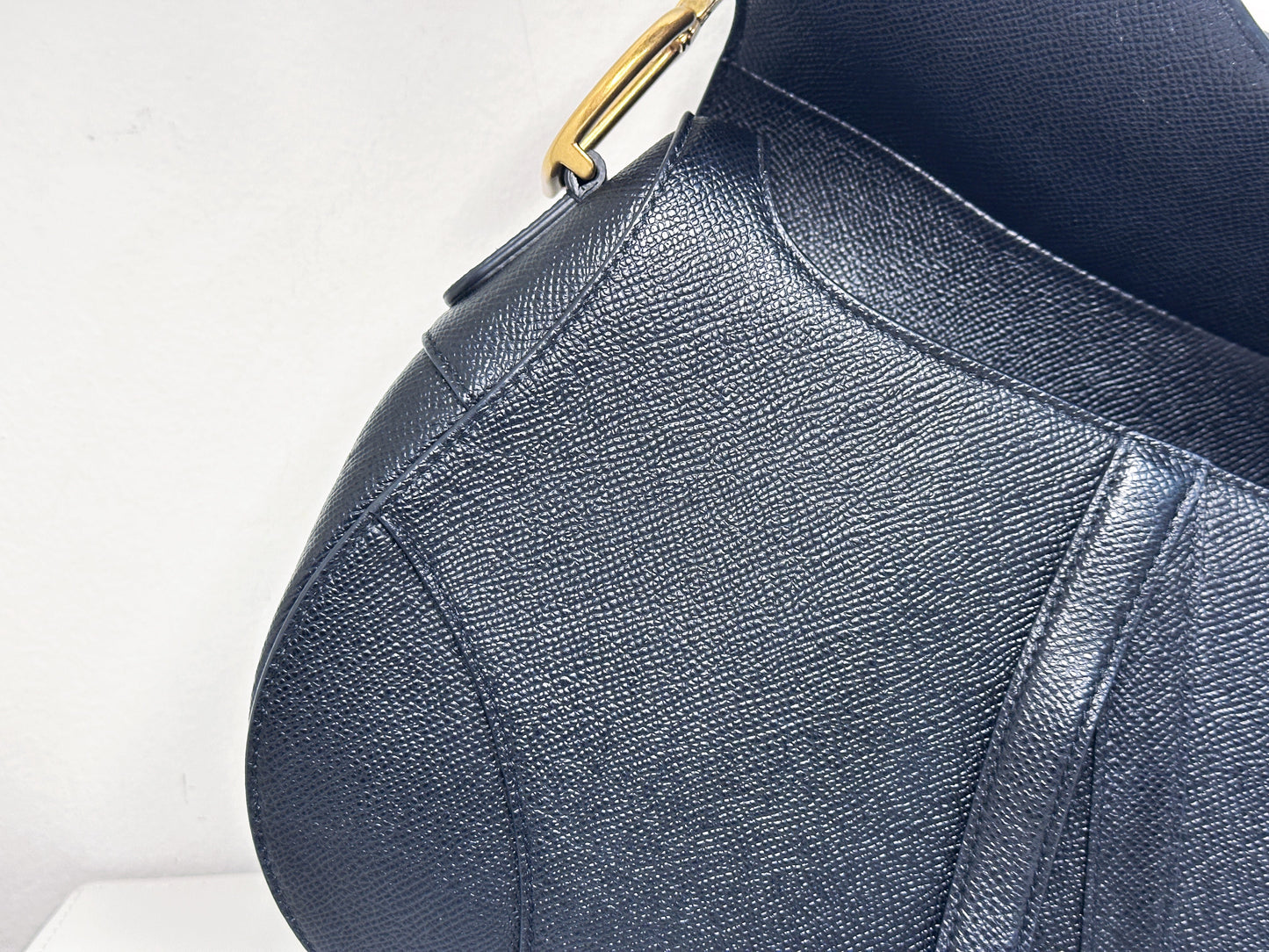 Christian Dior Saddle Bag with Strap Golden Saddle Black Calfskin 2022 year