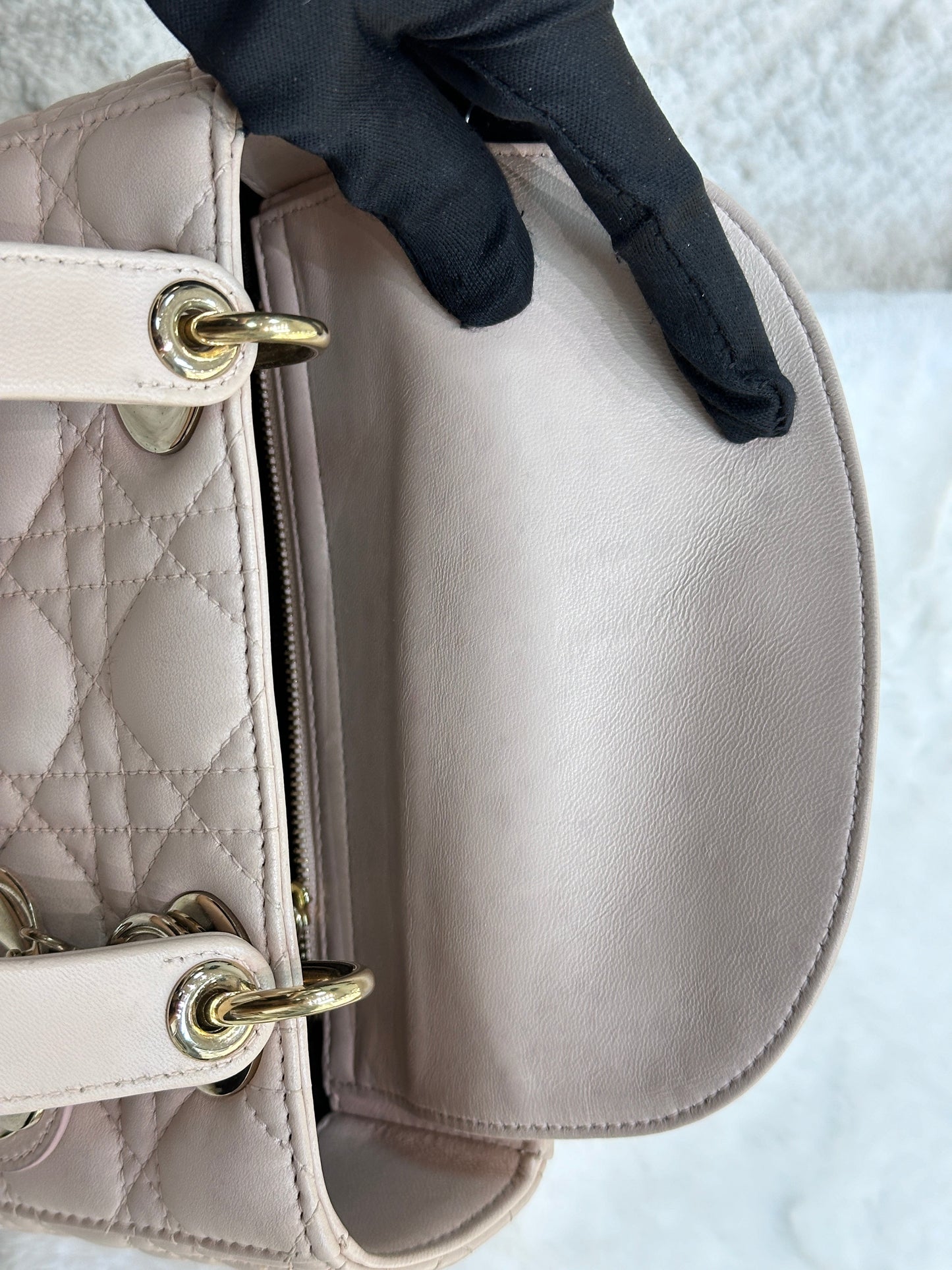 Small Lady Dior My ABC Dior Cannage Lambskin Pink