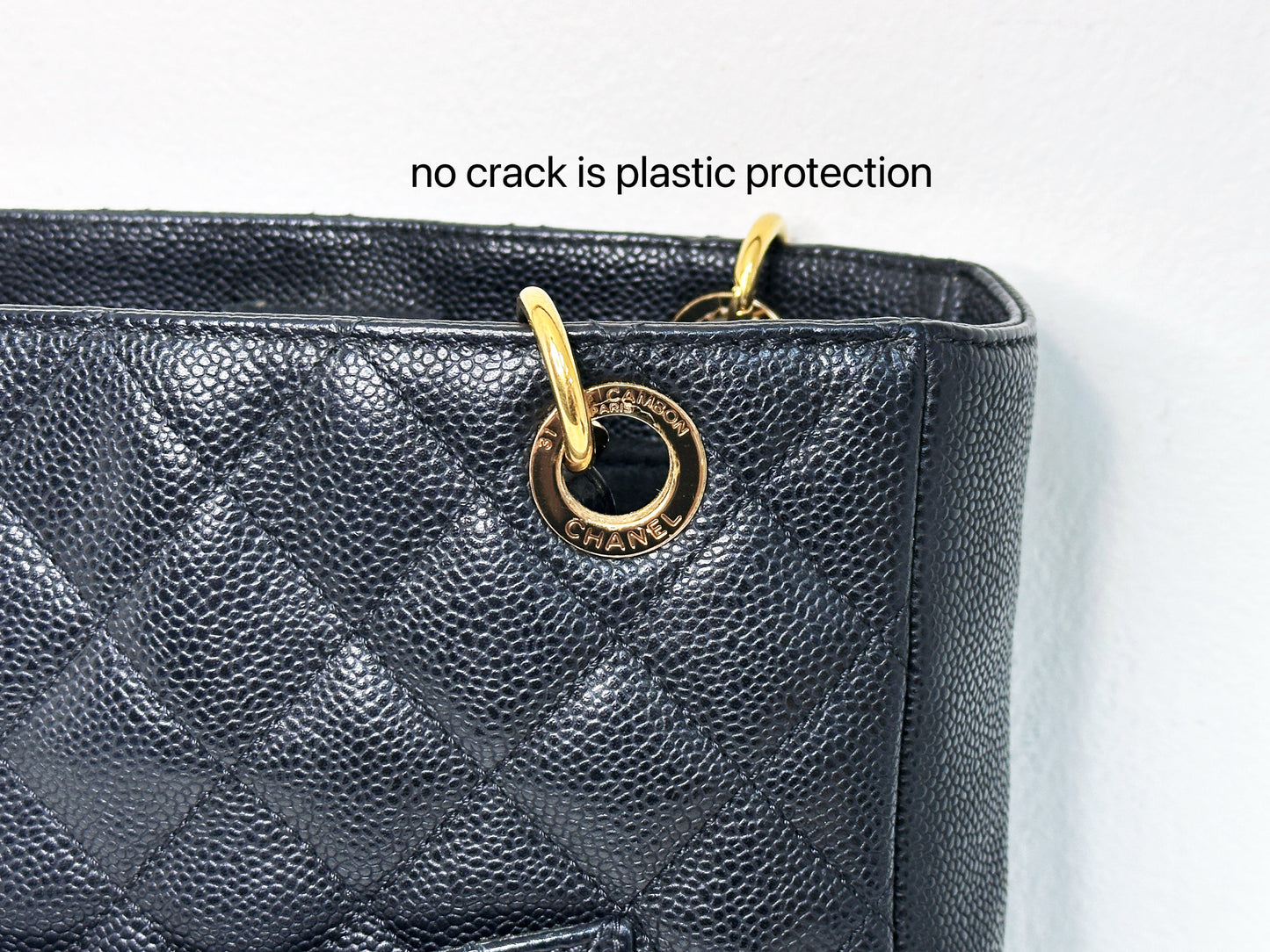 Chanel Caviar Quilted Petit Shopping Tote PST Black 1506 holo card