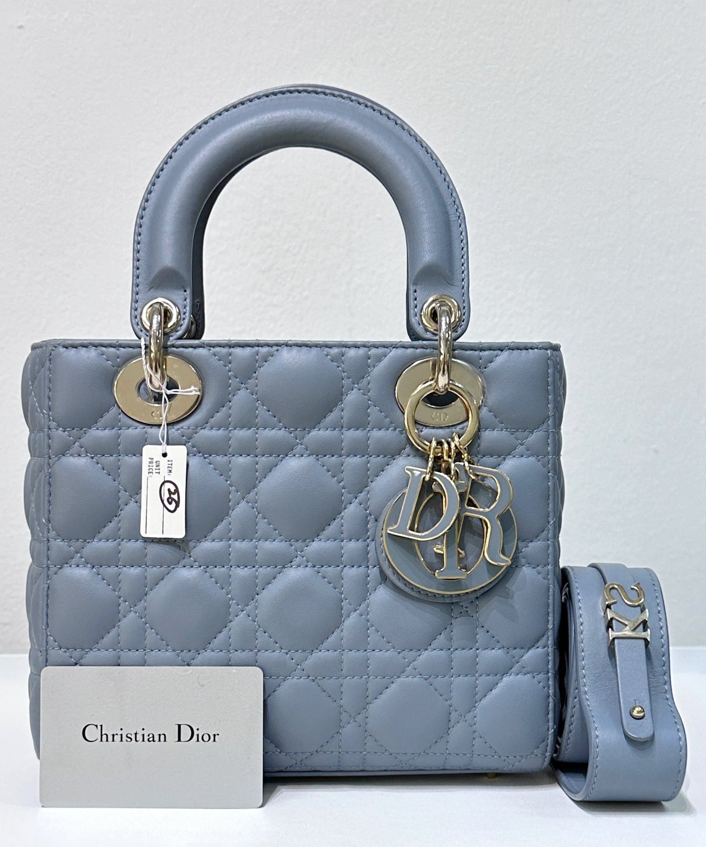 Small Lady Dior My ABC Dior Cannage Lambskin Sky Blue