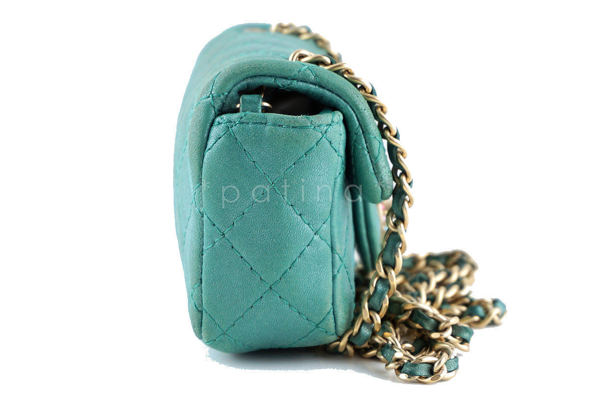 Chanel Turquoise Extra Mini Flap, Precious Jewel Limited 2.55 Bag WFS