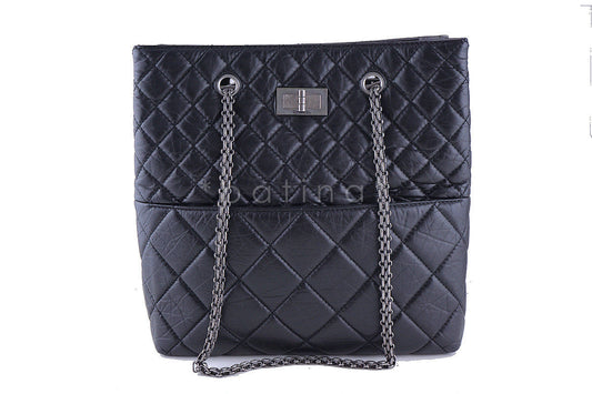 Chanel Black Tall Quilted Large Classic Reissue Tote Bag