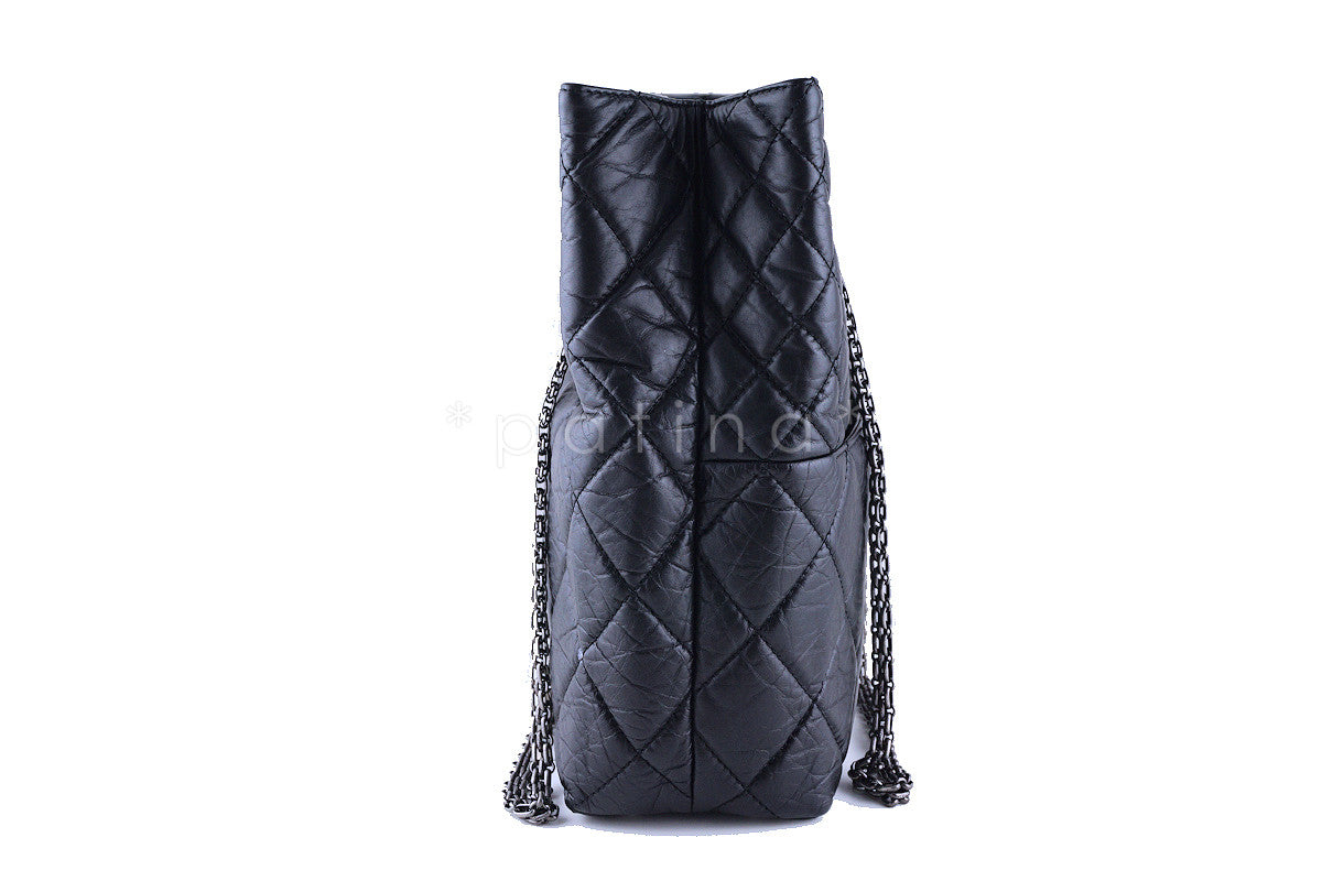 Chanel Black Tall Quilted Large Classic Reissue Tote Bag