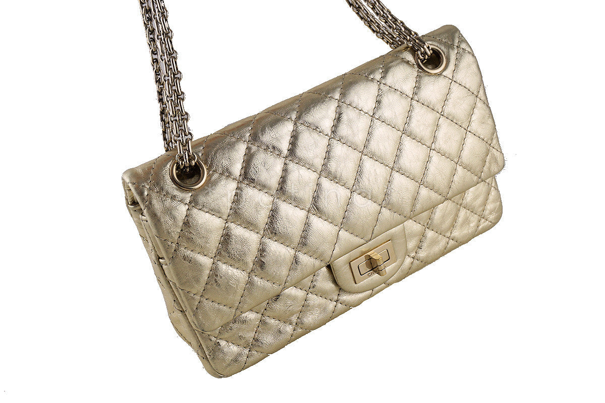 Chanel Gold Classic Reissue 2.55 Double Flap 224 Bag