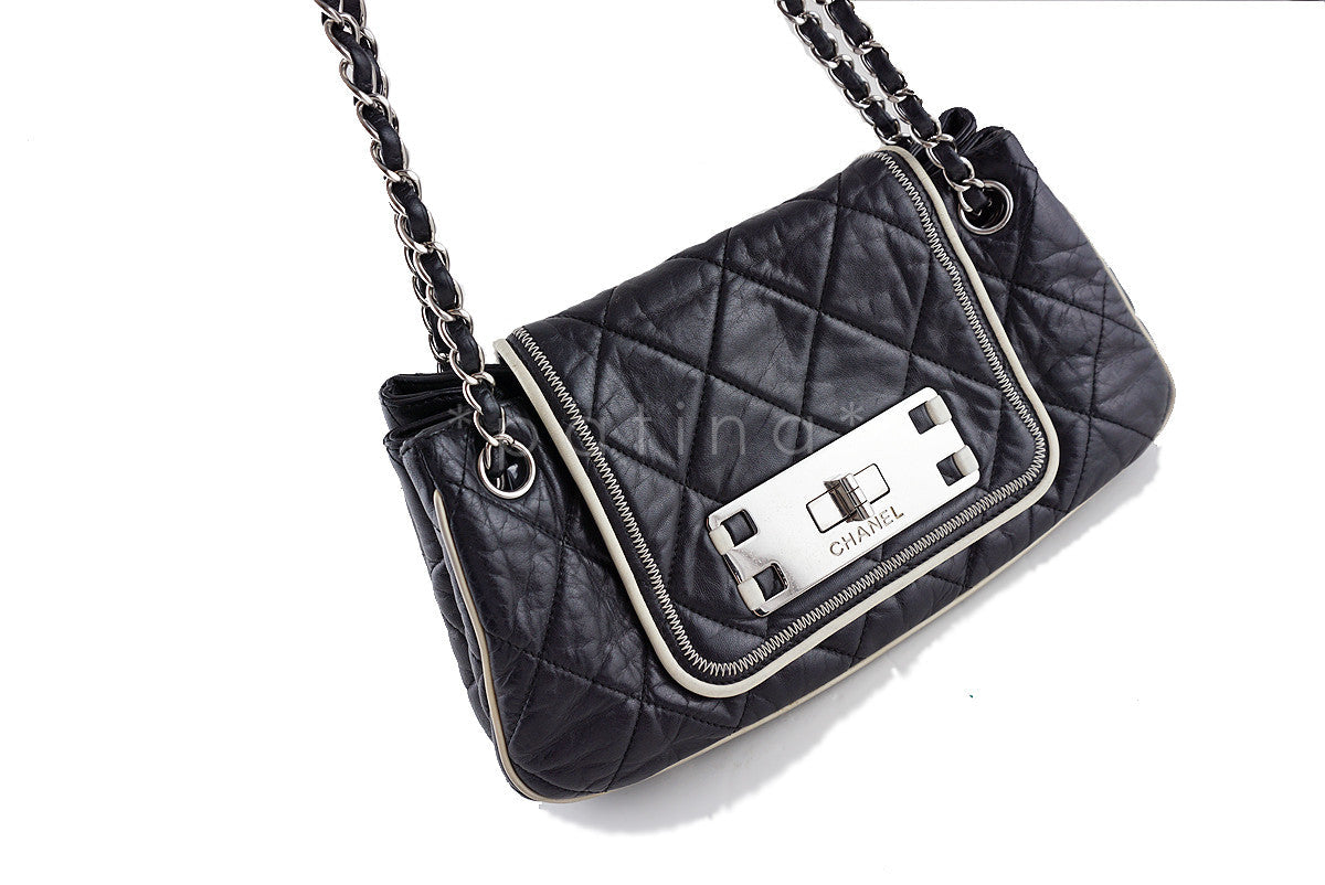 Chanel Black Jumbo Classic Flap Giant Reissue Lock East West Bag
