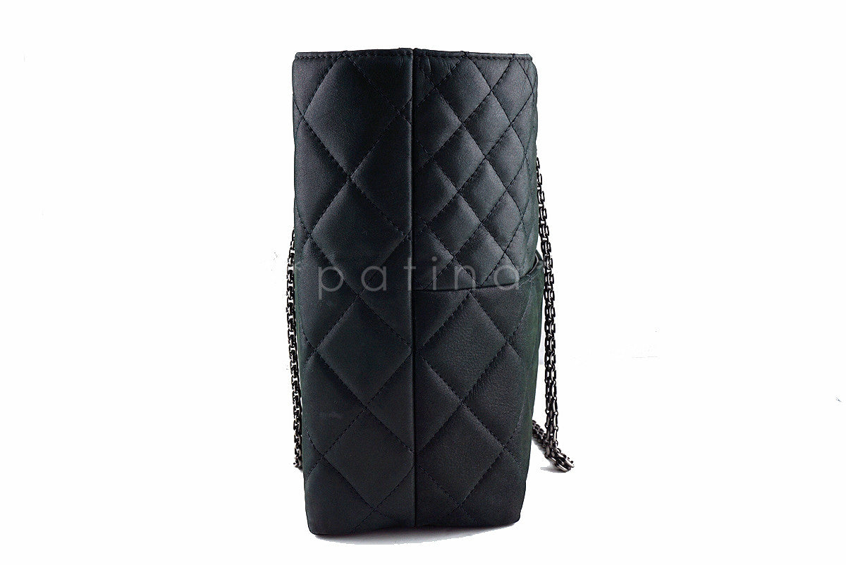 Chanel Charcoal Black Classic Large Reissue Shopper Tote Bag