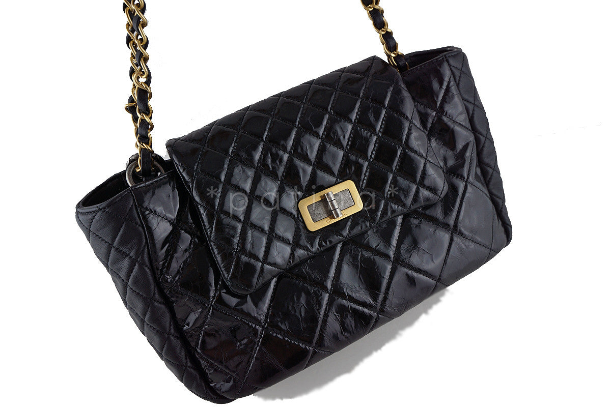 Chanel Black Two-tone Reissue Lock Quilted Tote Flap Bag