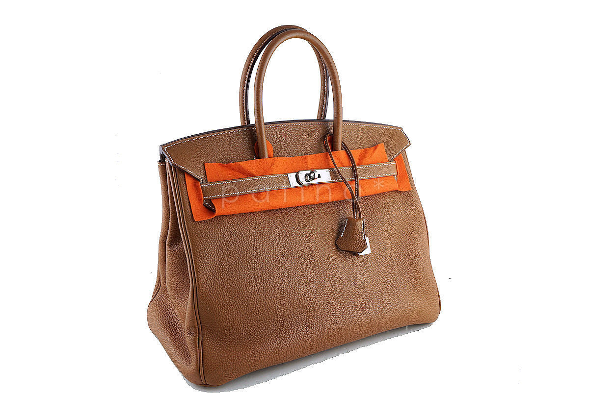 Hermes 35cm Birkin Bag in Gold Togo, PHW