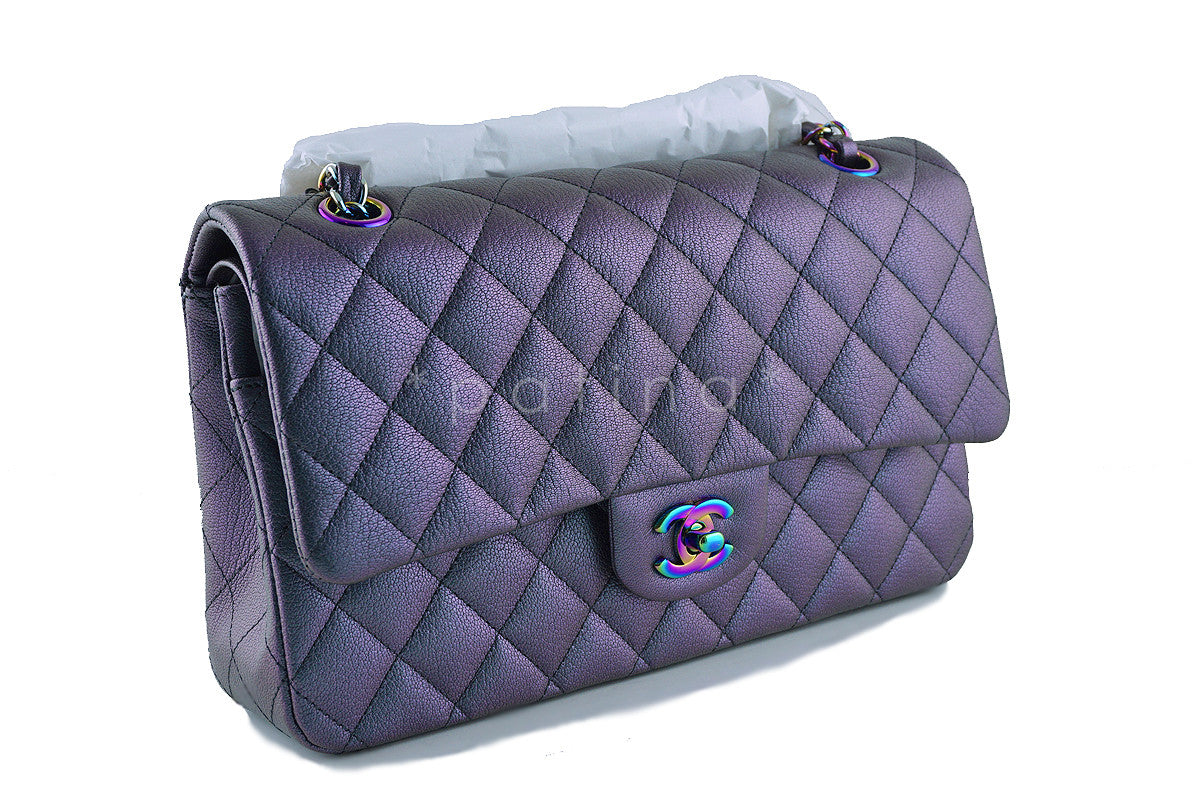 NWT 16C Chanel Iridescent Purple Medium Classic 2.55 Double Flap Bag