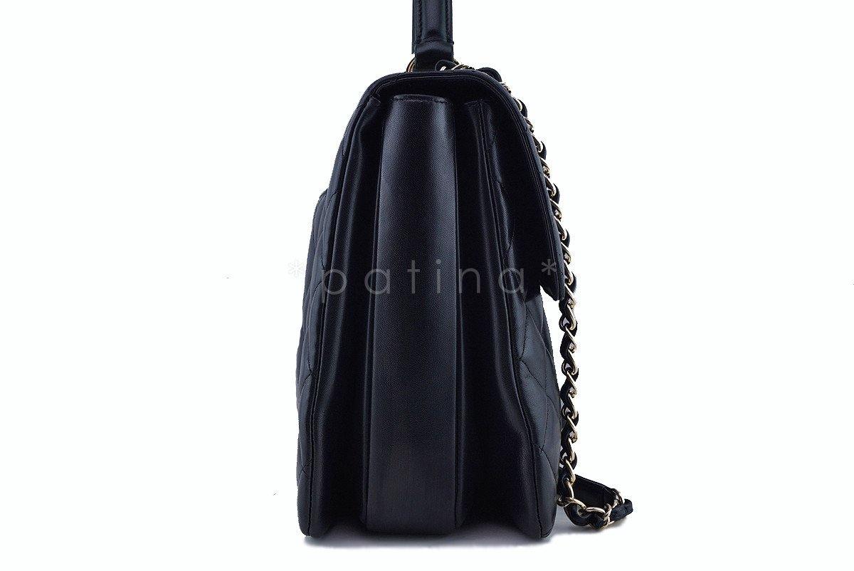 Chanel Black Large Trendy CC Classic Handle Shoulder Tote Bag