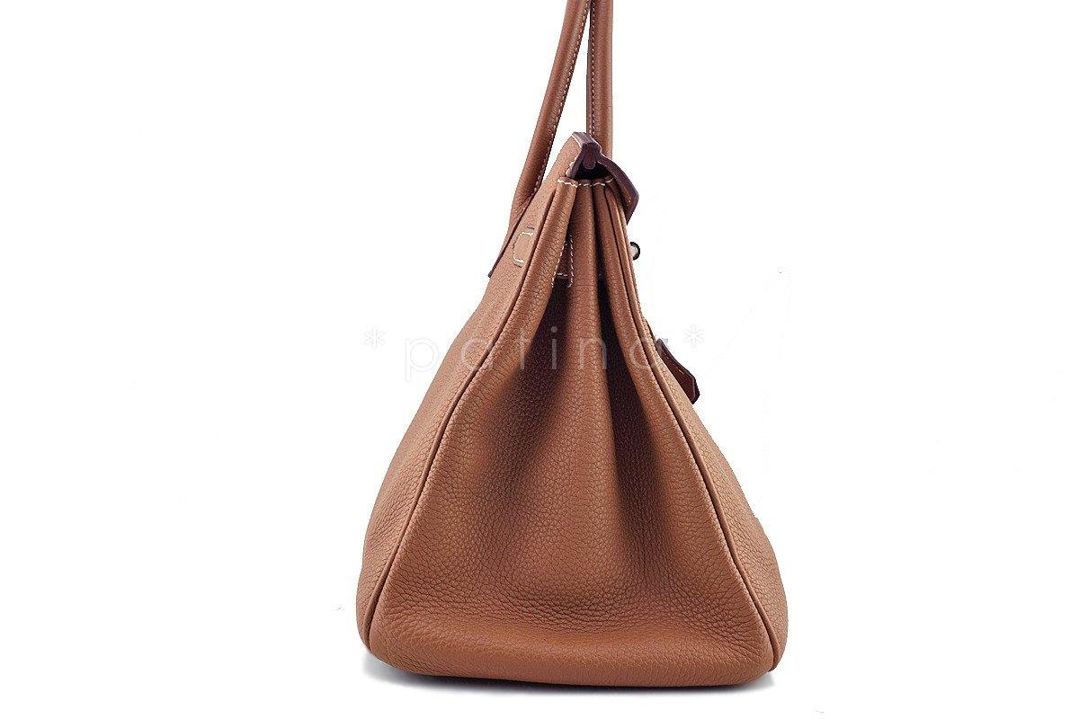 Hermes Gold Camel 35cm Birkin Bag, PHW "P" Stamp