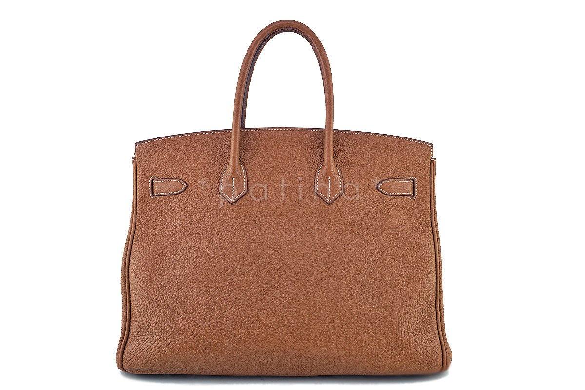 Hermes Gold Camel 35cm Birkin Bag, PHW "P" Stamp