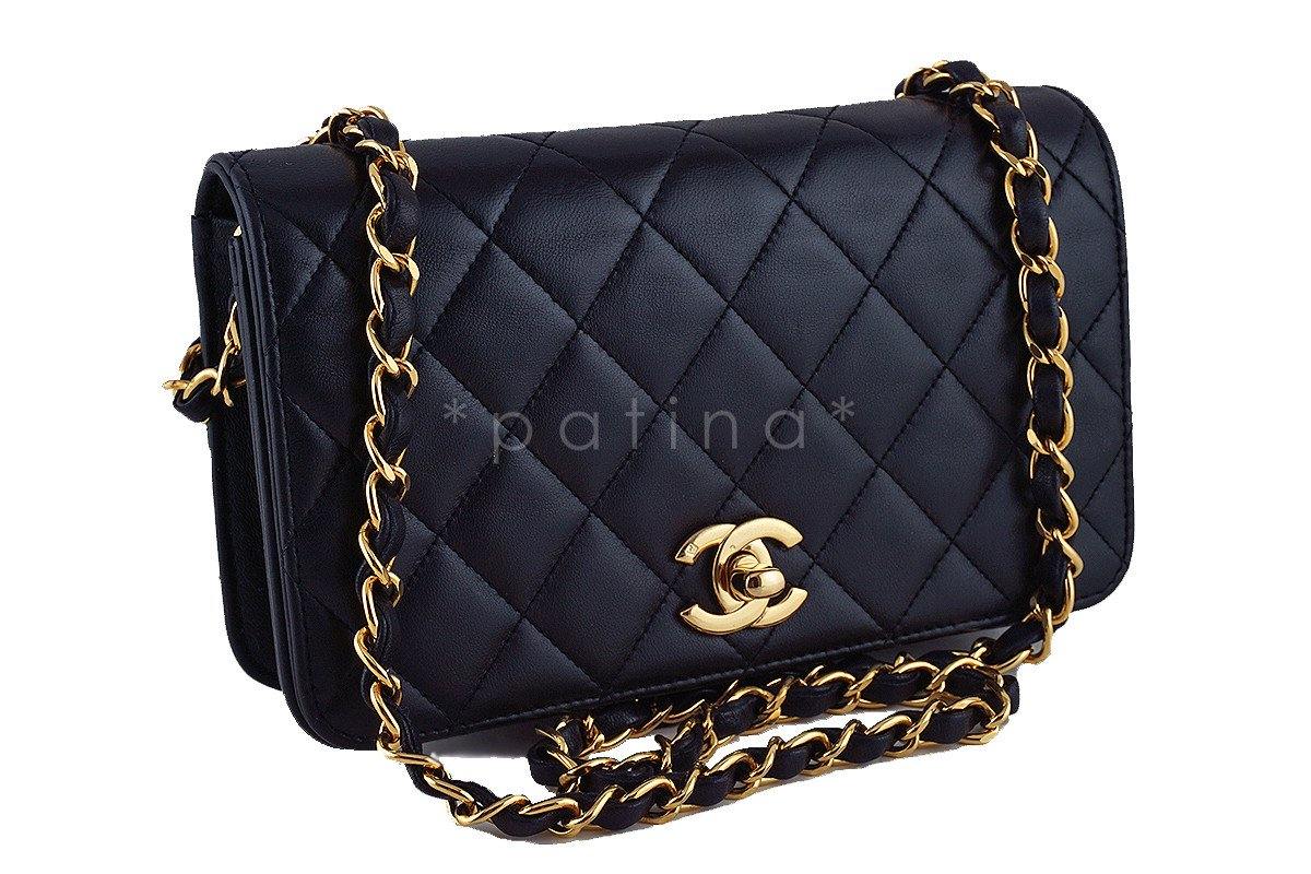 Chanel Vintage Black Timeless Lambskin Classic Flap Bag