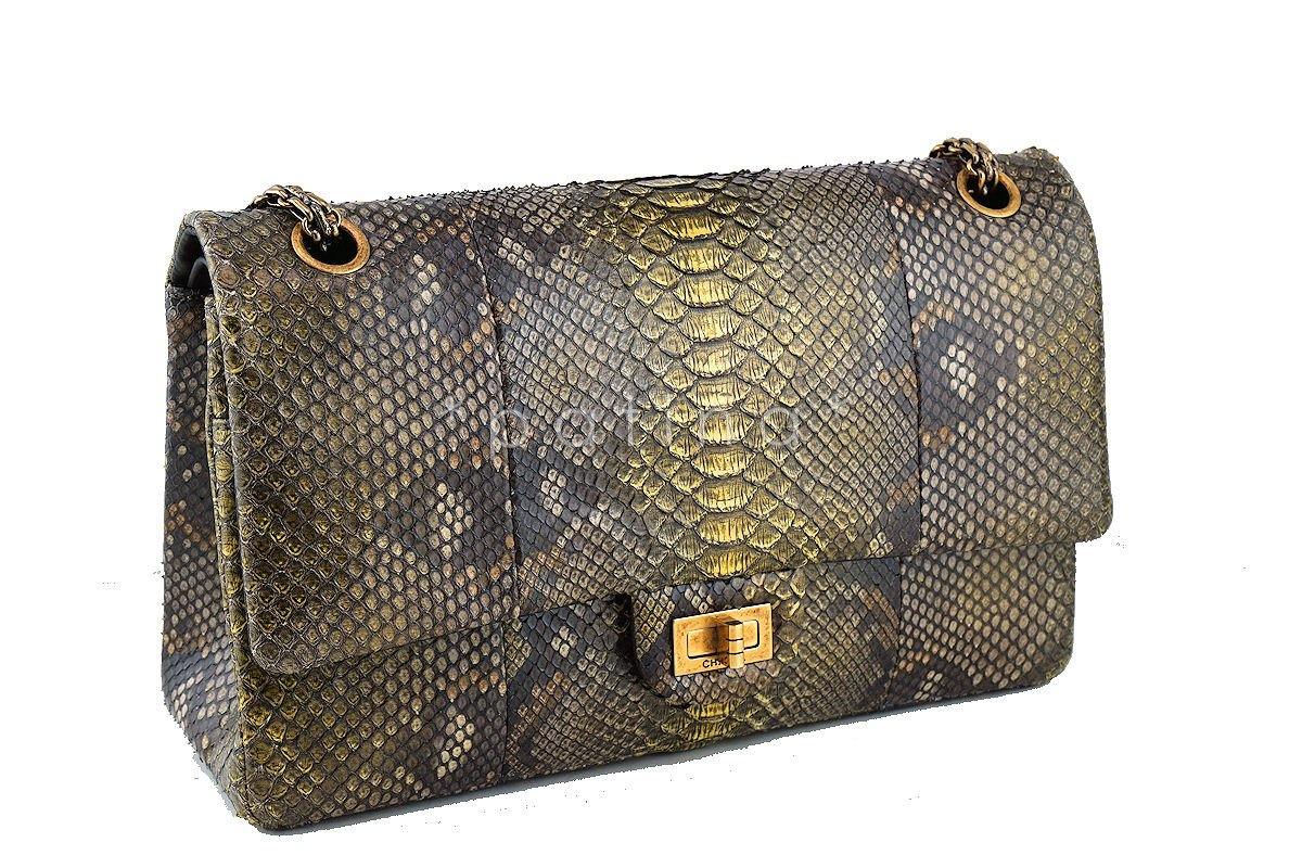 Chanel Limited Gold Python 226 Classic Reissue 2.55 Flap Bag