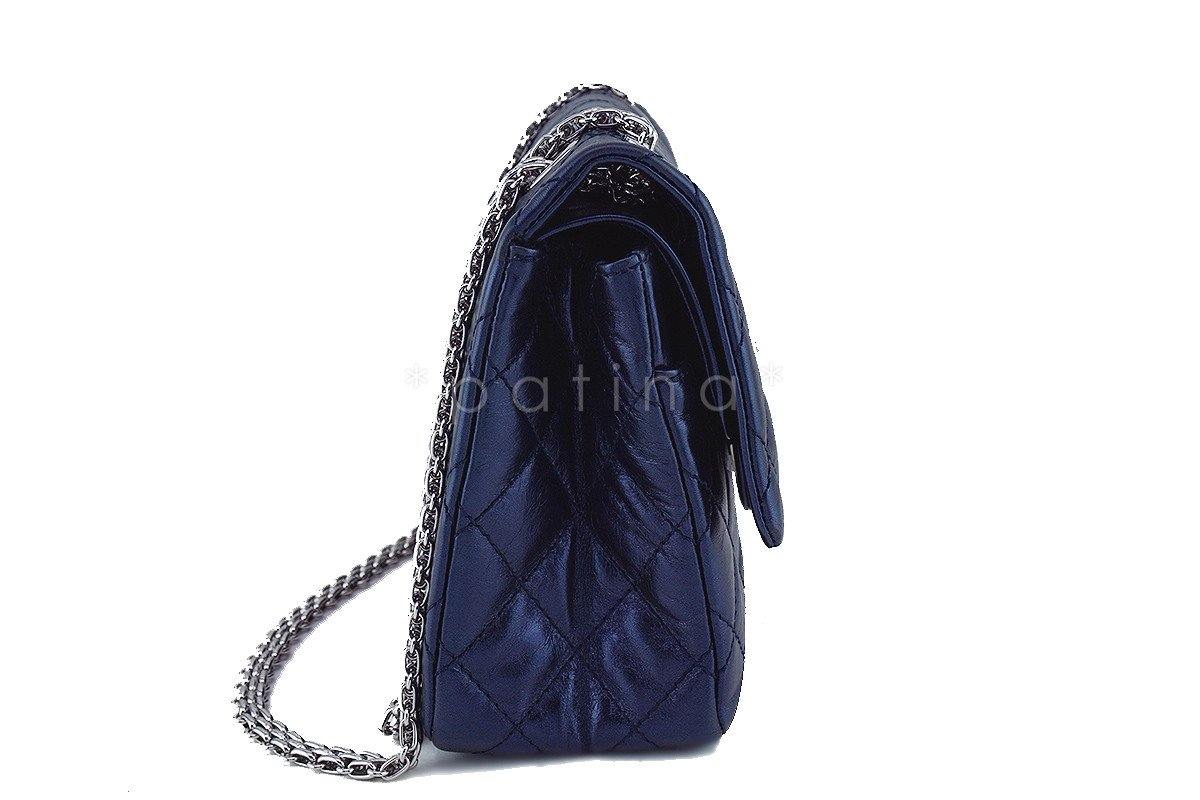 Chanel Metallic Navy Blue Calf 226 Classic Reissue 2.55 Flap Bag