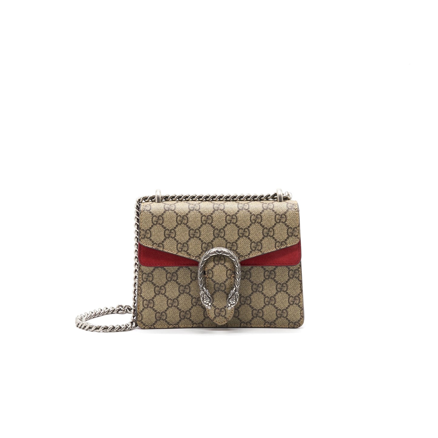 Gucci Dionysus GG Supreme Mini Bag with Red