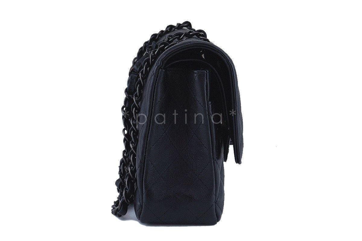 NIB 17S Chanel So Black Medium Classic 2.55 Double Flap Bag
