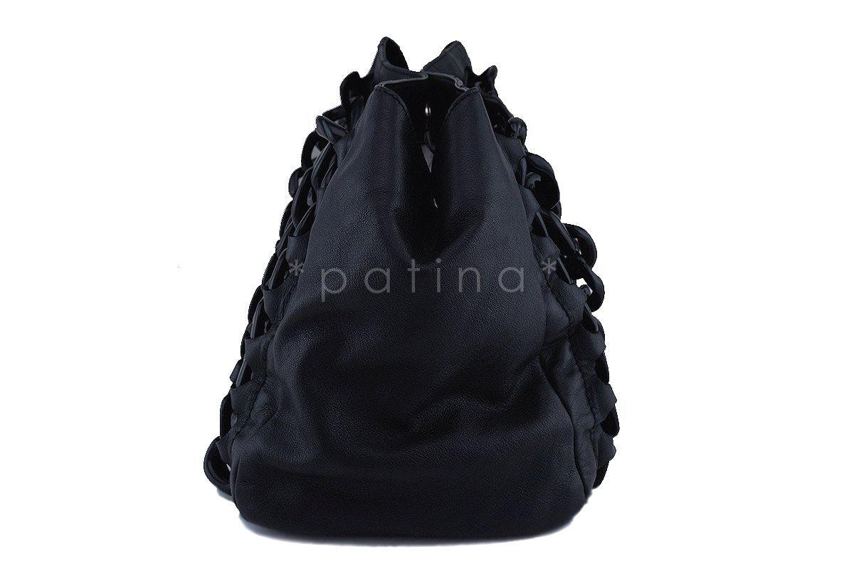 Chanel Black Large Luxury Modern Resin Chain Jumbo Tote Bag