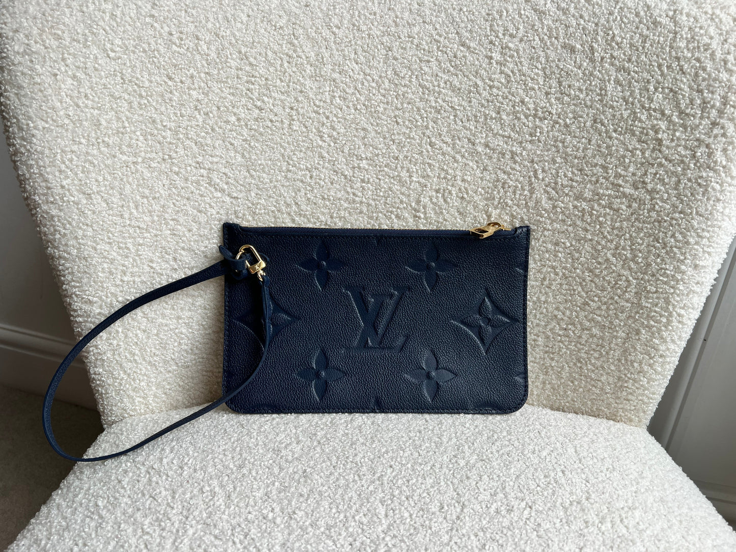 Louis Vuitton Pouch (from Neverfull) Navy Blue Empreinte