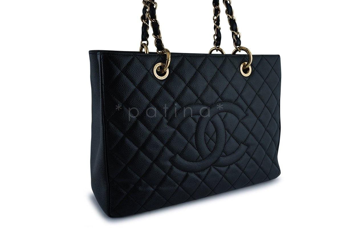 Chanel Black Caviar Classic Grand Shopper Tote GST Shopping Bag GHW