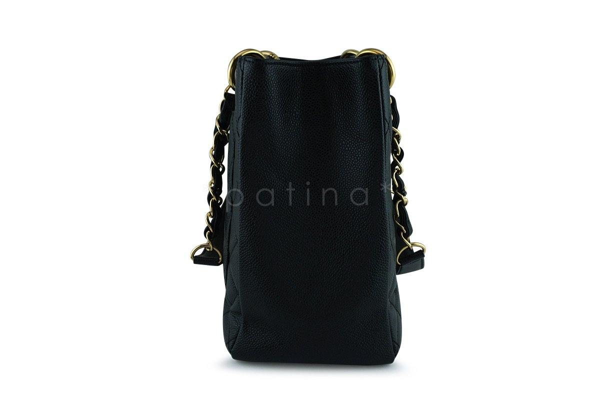 Chanel Black Caviar Classic Grand Shopper Tote GST Shopping Bag GHW