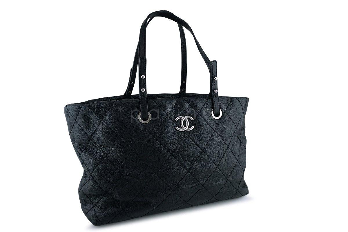 Chanel Black On the Road Large Quilted Classic Tote Bag