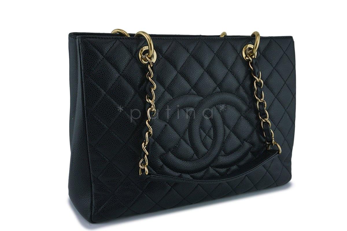 Chanel Black Caviar Classic Grand Shopper Tote GST Shopping Bag GHW