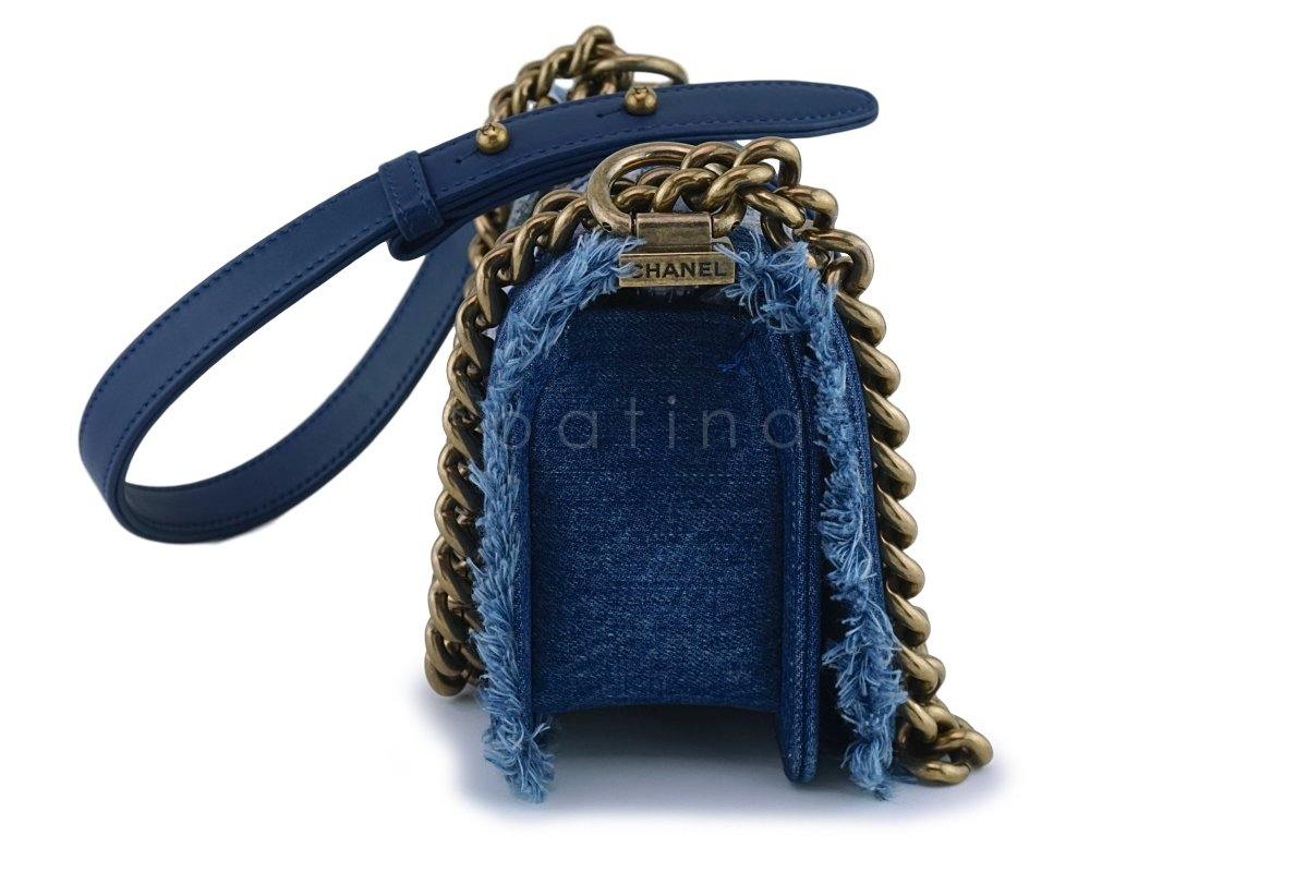 Chanel Denim Patchwork Small Boy Classic Flap Bag