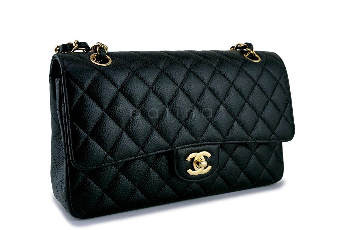 Chanel Black Caviar Medium Classic Double Flap Bag GHW
